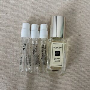 Jo Malone Orange Bitters Cologne with Silver Cap and Clear Vials